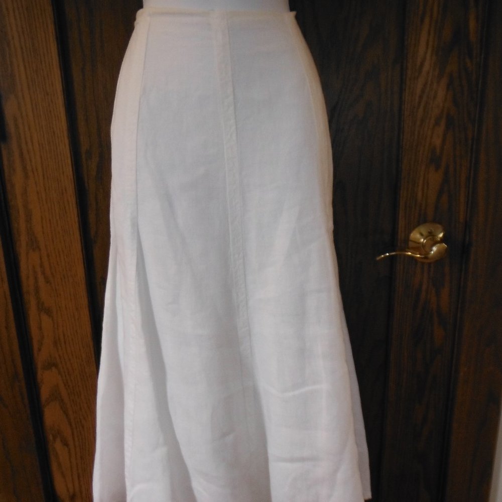 Gap White Linen Long Skirt